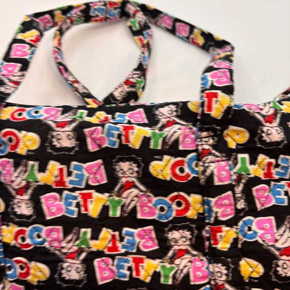 Betty Boop Retro Style Rainbow Colorful Y2K Tote Quilted Duffel Bag - Picture 8 of 13